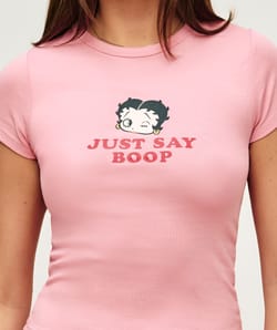 Betty Boop jersey crop top;