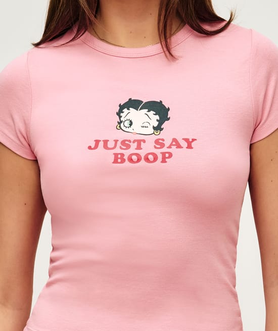 Betty Boop jersey crop top;