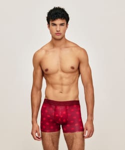 Printed cotton boxer kisses;