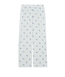 Stitch flannel trousers;