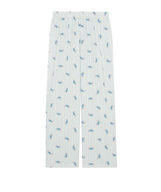 Stitch flannel trousers;