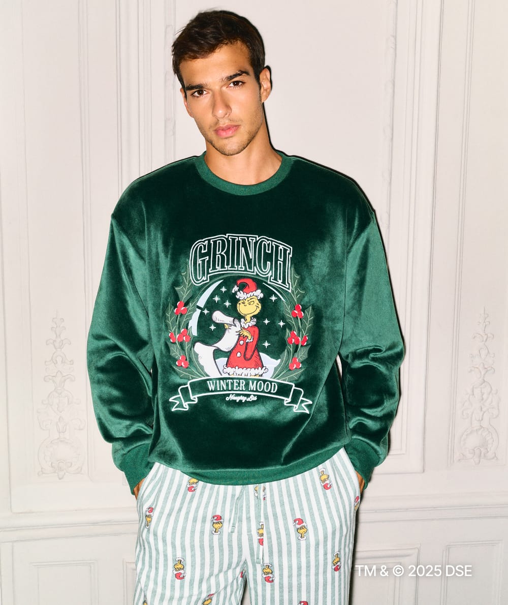 Sweatshirt velours Grinch;