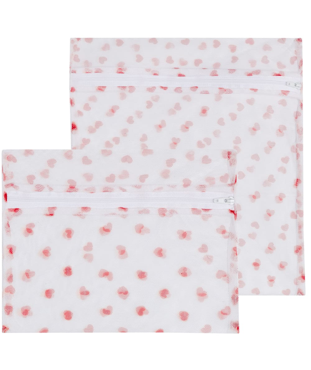 Set of 2 heart pattern laundry bags;