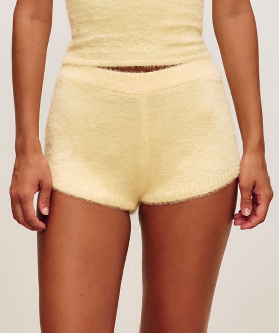 Short en maille fluffy;
