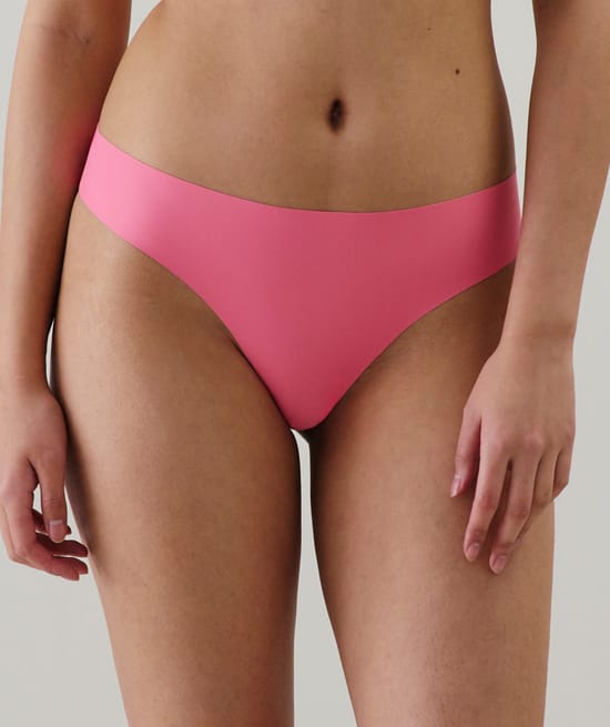 Microfibre and lace cheeky brief;