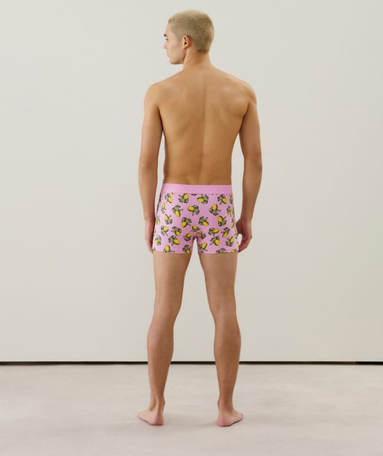 Cotton boxer shorts with pattern;