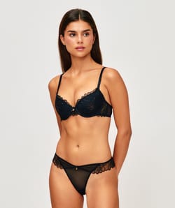 Glitter push-up bra;