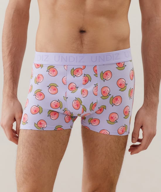 Boxer en coton à motifs pêche;
