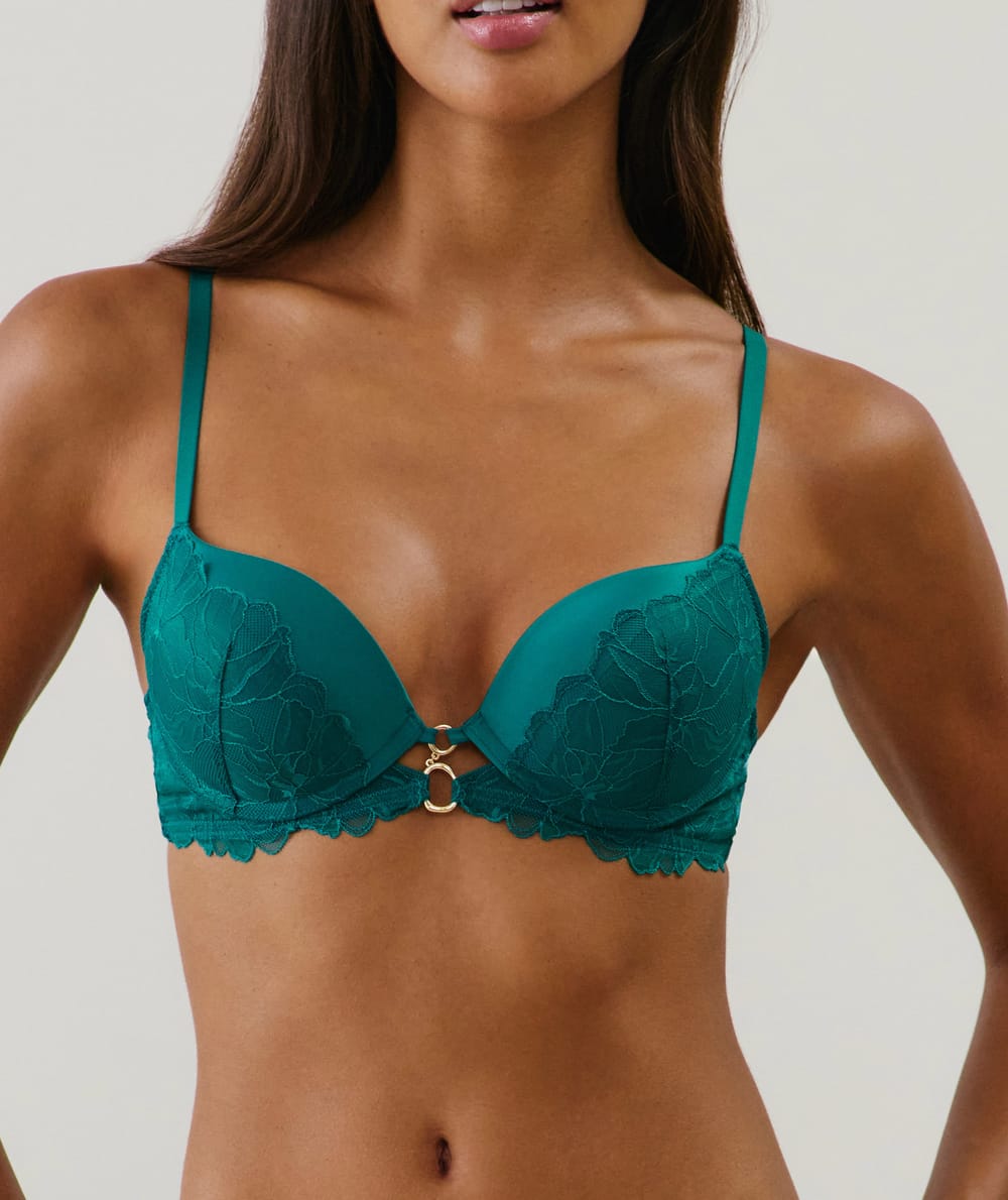 Sujetador push-up de encaje;