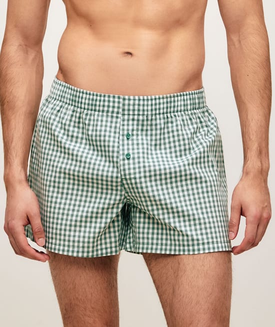 Geruite katoenen boxers;