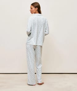 Patterned jersey pyjama set;