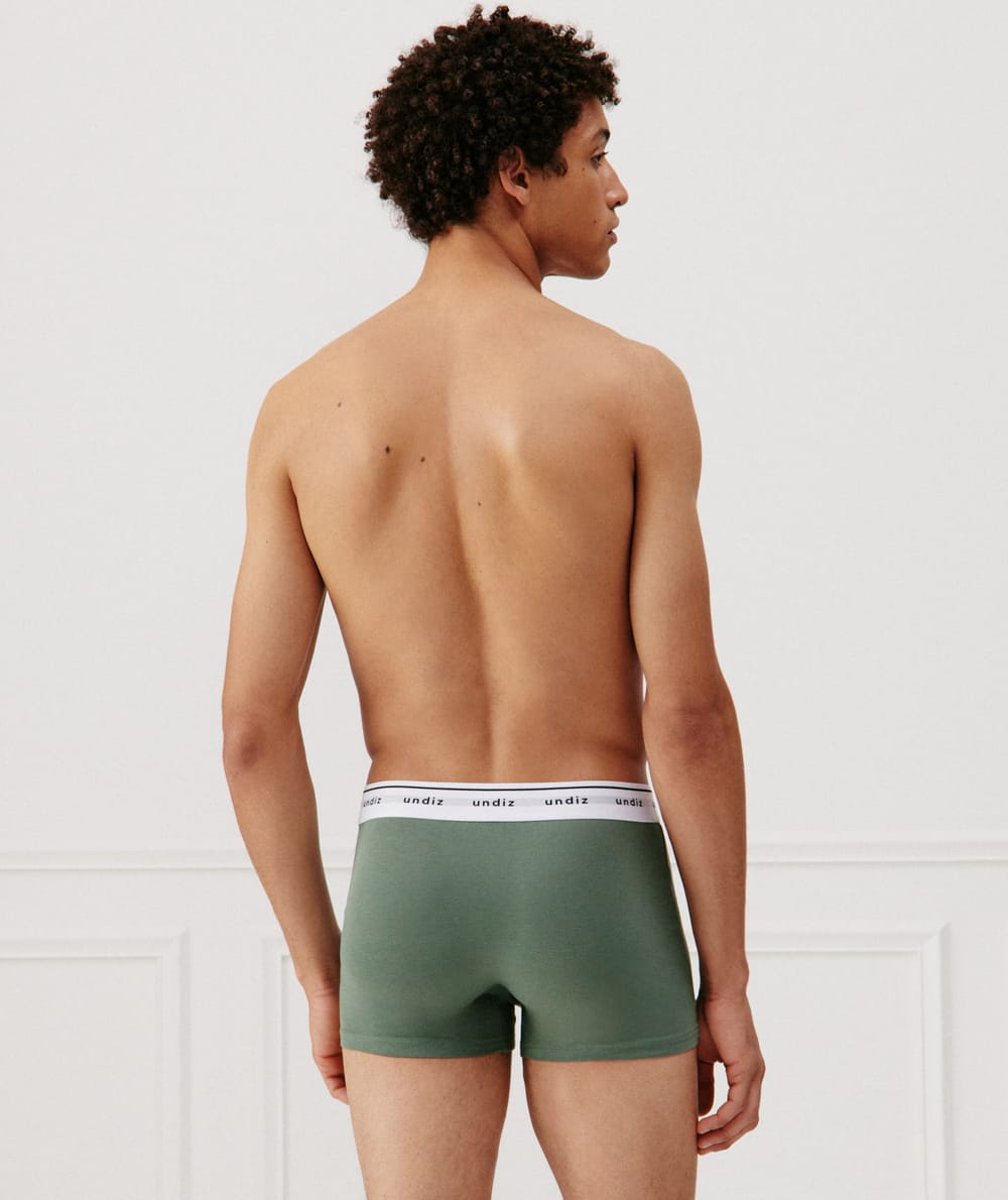 Plain cotton boxer shorts ;