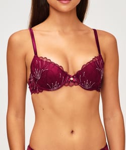 Glitter push-up bra;
