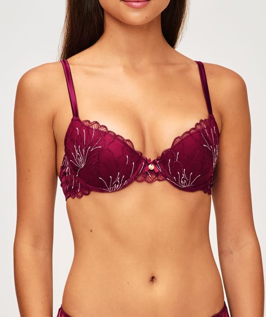 Glitter push-up bra;