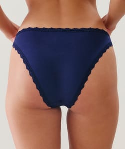 Cotton and lace brief;