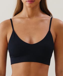 Seamless triangle crop top;