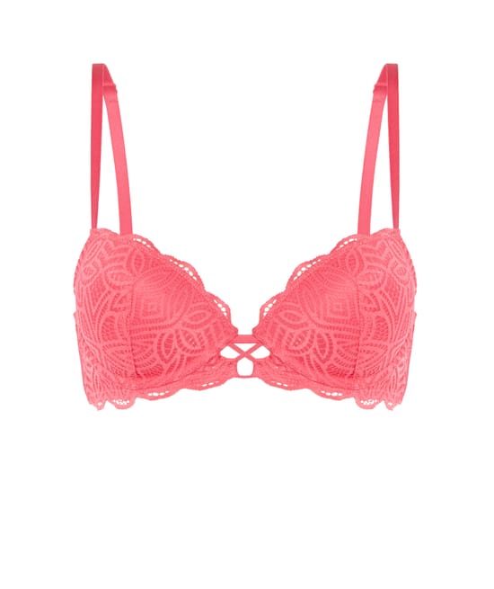 Lace push-up bra;