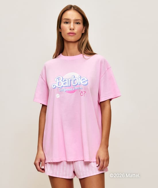 Barbie Jersey t-shirt and shorts set;