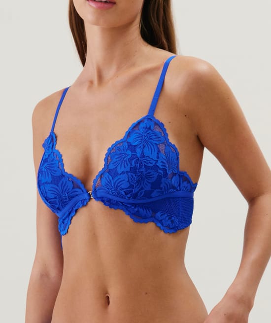 Soutien-gorge triangle en dentelle;