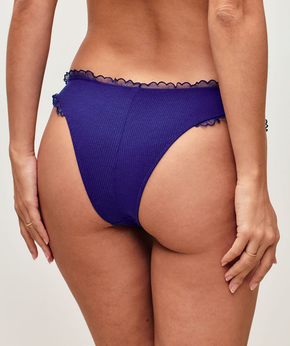 Cotton thong with watermelon embroidery 'Juicy';