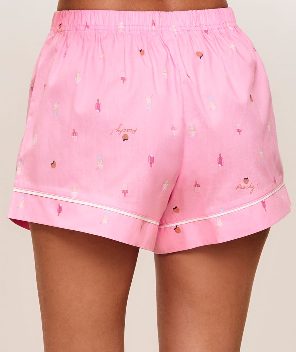 Cotton shorts with ice cream print;