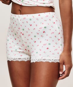 Patterned jersey pyjama shorts;