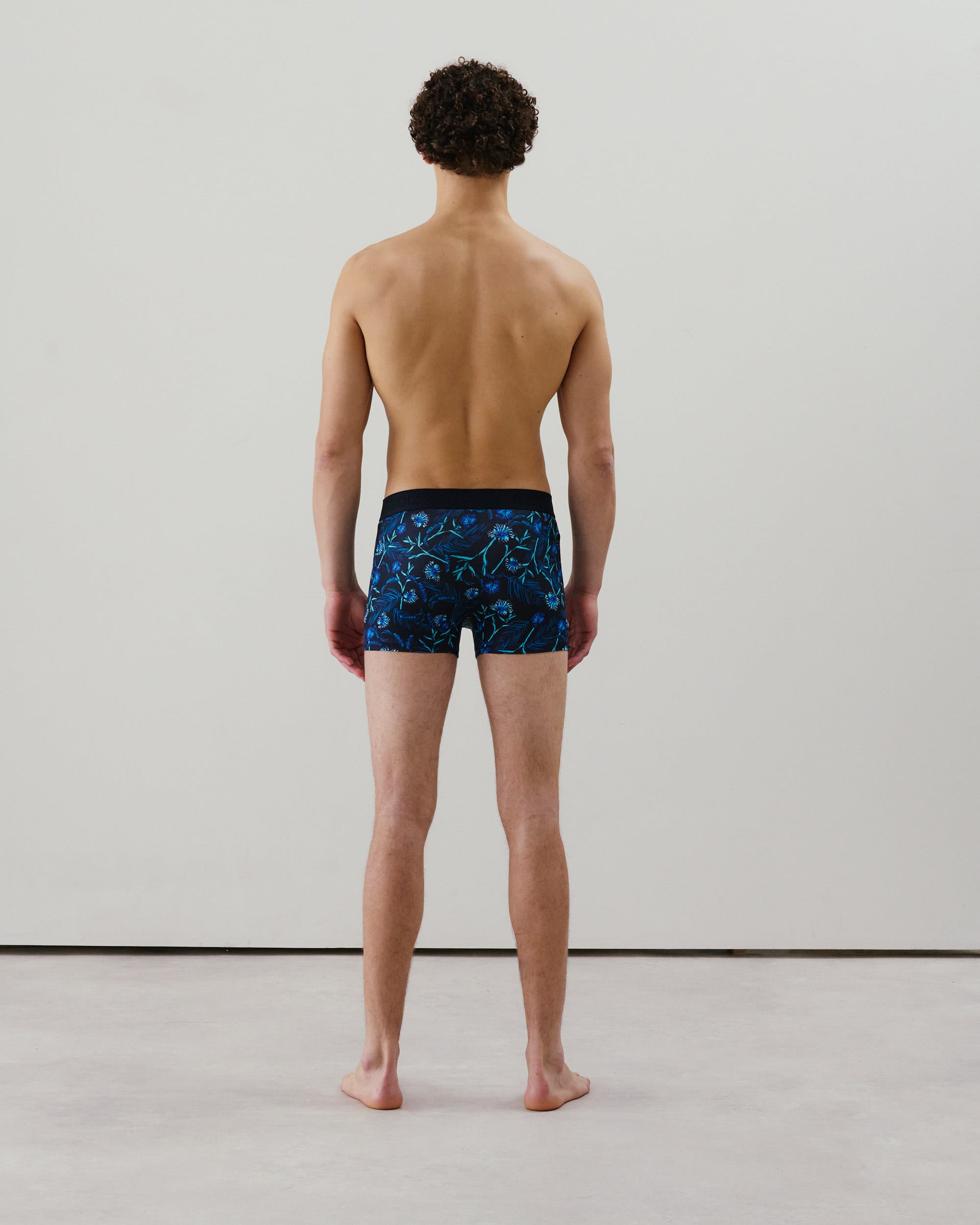 Cotton boxer shorts with pattern - black - Undiz