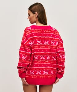 Cardigan de punto con motivos;