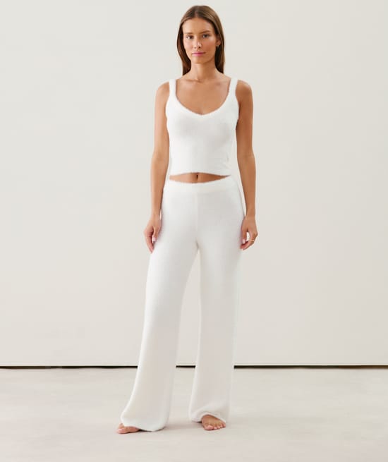 Top en maille duveteuse;