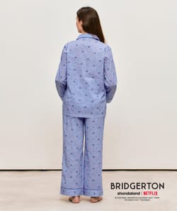 Chemise en coton vichy avec motifs Bridgerton;