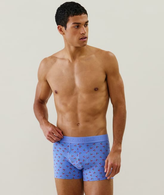 Cotton boxer shorts with patterns;