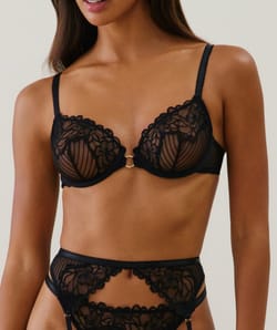 Balconette lace bra;