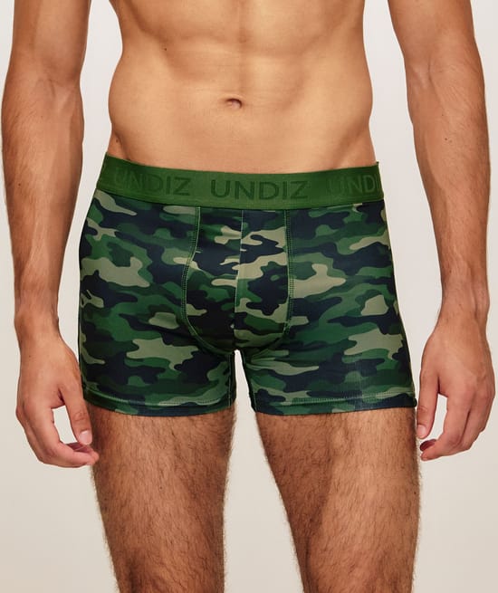 Microfiber boxer shorts camo pattern;