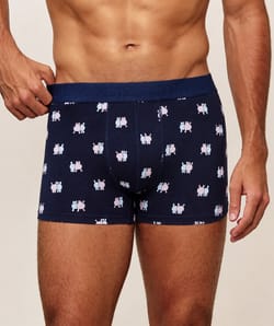 Cotton patterned boxer;