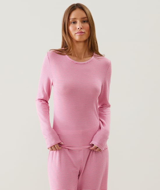 Striped Thermocosy knit T-shirt;