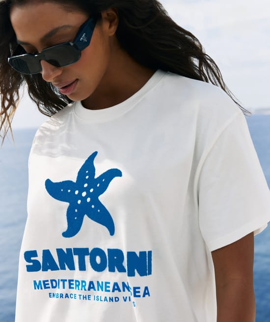 T-shirt in jersey Santorini;