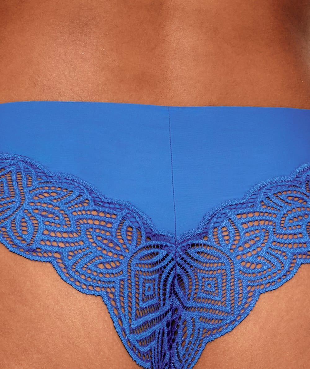 Cheeky microfiber and lace;