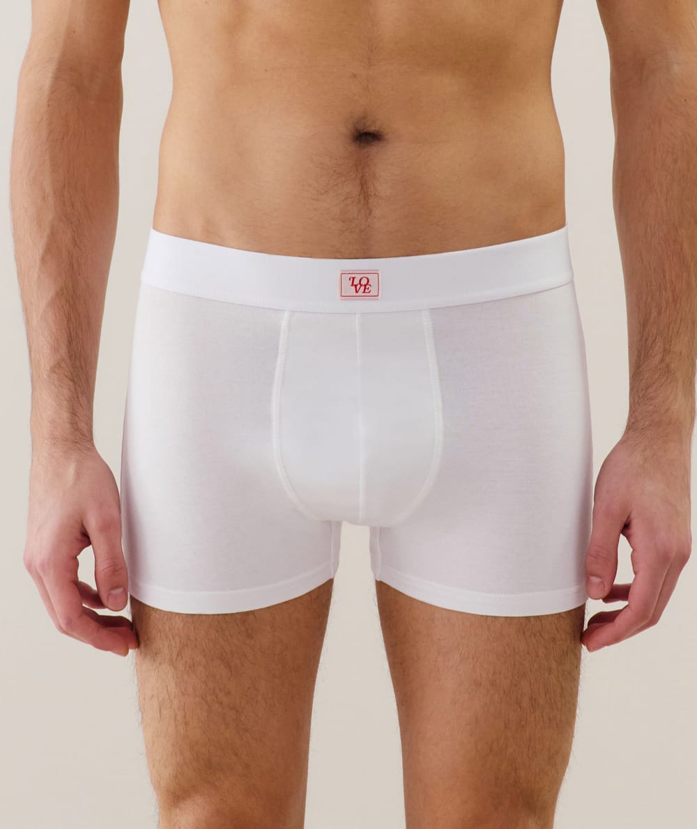 Katoenen boxer met boodschap;