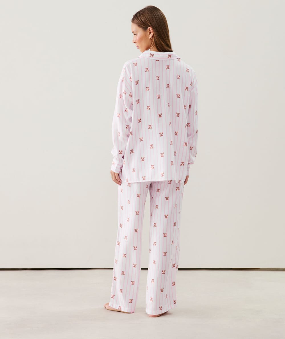 Pantalon en flanelle à motifs;