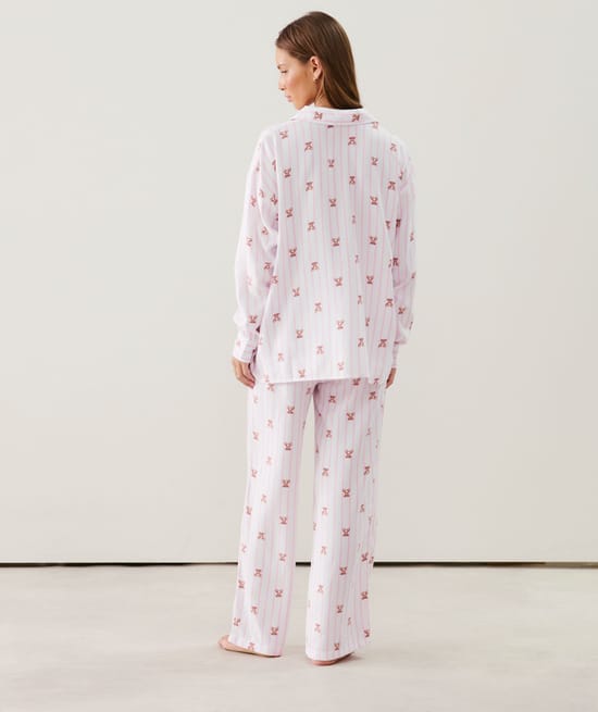 Pantalon en flanelle à motifs;