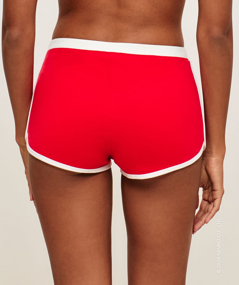 Jersey shorts with Hello Kitty embroidery;