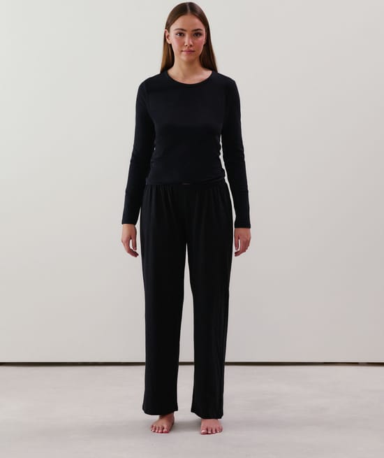 Top en jersey noir;