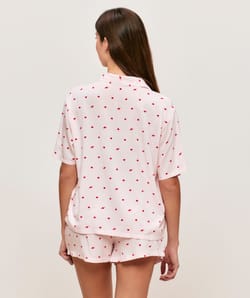 Ensemble de pyjama &agrave; rayures avec coeurs fl&eacute;ch&eacute;s;