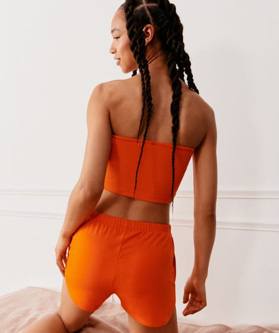Jersey bandeau top ;