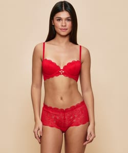Lace cheekies - red;