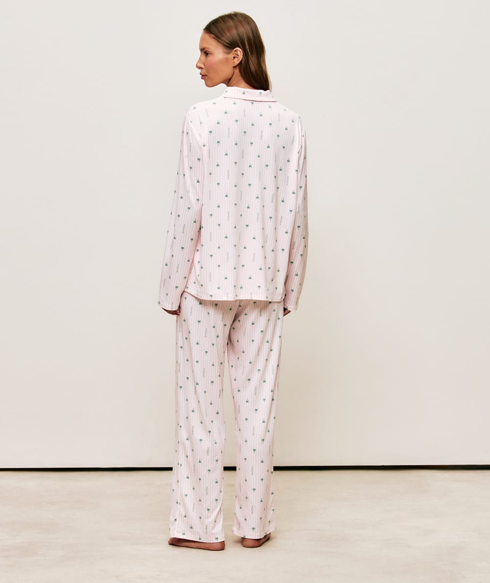 Patterned jersey pyjama set;