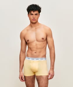Boxer en coton jaune;