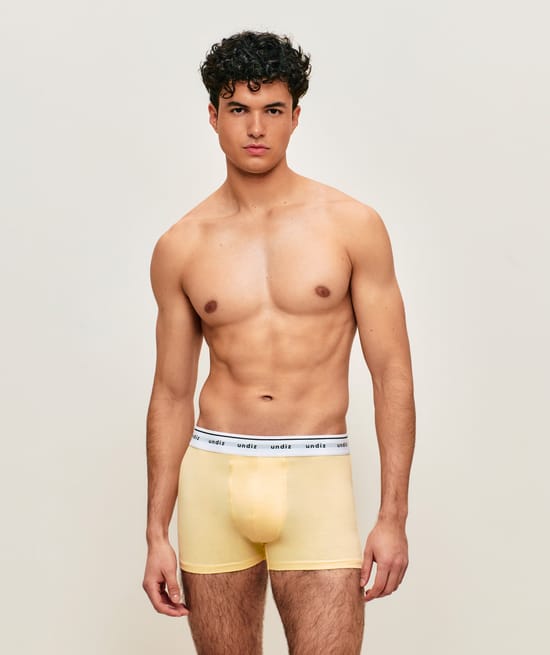 Boxer en coton jaune;