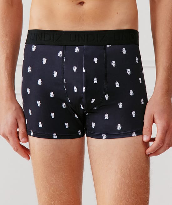 Patterned microfibre boxer shorts;