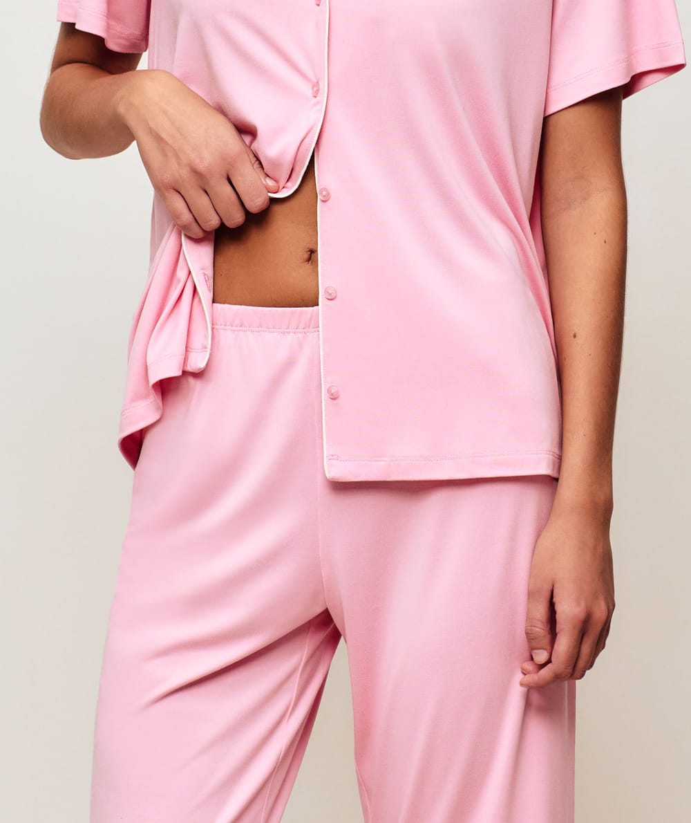 Set chemise &agrave; manches courtes et pantalon en jersey ;